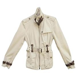Burberry Brit Beige Baumwolljacke im Trench-Stil