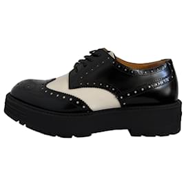 Dior Teddy-D Scarpe Oxford Pelle Bianco e Nero
