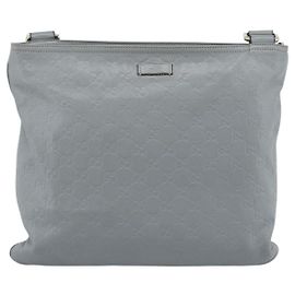 Gucci Zip Top Messenger Messenger Bag aus Guccissima Leder