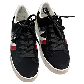 Sneakers Moncler Tricolore in Pelle e Camoscio