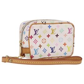 LOUIS VUITTON Monogram Multicolor Trousse Wapity Pouch White M58033 Auth 191622V
