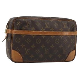 LOUIS VUITTON Monogram Compiegne 28 Clutch M51845 LV Auth ar13971