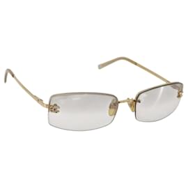 CHANEL COCO Mark Sonnenbrille Metal Gold Tone CC Auth 189994 - Chanel