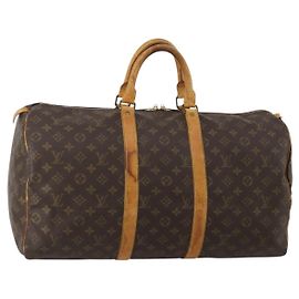 LOUIS VUITTON Borsa Boston Monogram Keepall 50 M41426 LV Auth 187059