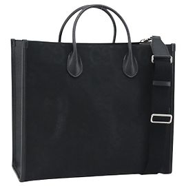 Borsa GUCCI Jumbo GG Canvas 2way Nero Argento 678839 Auth mr2773V