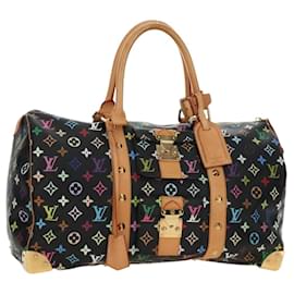 LOUIS VUITTON Monogram Multicolor Keepall 45 Borsa Nera M92640 LV Auth 190120SM - Louis Vuitton