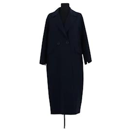 Abrigo Max Mara de lana azul marino