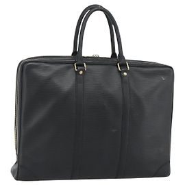 LOUIS VUITTON Epi Porte Documents Voyage Business Bag Black M54472 Auth 189171