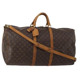 LOUIS VUITTON Monogram Keepall Bandouliere 60 Boston Bag M41412 LV Auth 190782