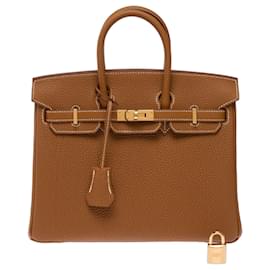 Borsa HERMES Birkin 25 in Pelle Dorata - 103704 - Hermès