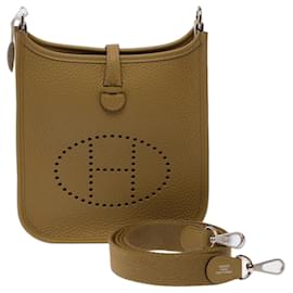 Hermès Borsa HERMES Mini Evelyne in Pelle Beige - 103710