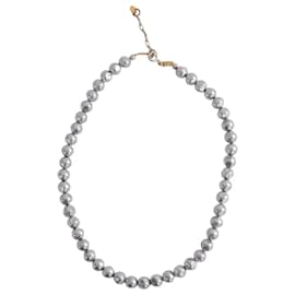 Collana Luj Oscar in argento con perle di vetro madreperla grigia - Autre Marque