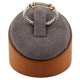 David Yurman Helena enroulé Silber Gold Diamantring
