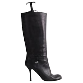 Dior Stiefel aus schwarzem Leder