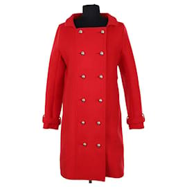 Abrigo de lana rojo Courrèges - Courreges