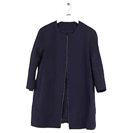 Max Mara Mantel aus Viskose in Marineblau