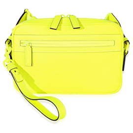 Borsa a tracolla Gucci Fluorescent Yellow Rubber Effect Monogram GG