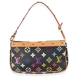 Pochette Accessoires in tela Monogram Multicolore nero Louis Vuitton