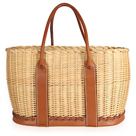 Hermès Fauve Barenia Wicker Osier Garden Party 36