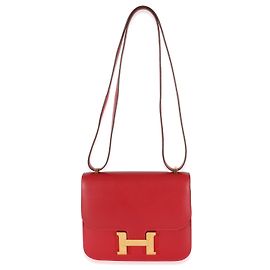 Hermès Rouge Casaque Swift Constance 18 GHW