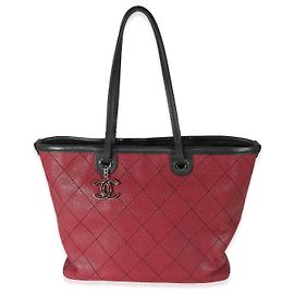 Tote Chanel Burgundy Quilted Caviar Fever