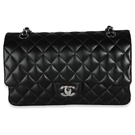 Borsa Chanel Black Quilted Lambskin Medium Classic Double Flap