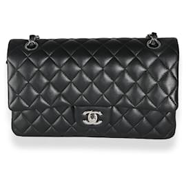Borsa Chanel Black Quilted Lambskin Medium Classic Double Flap