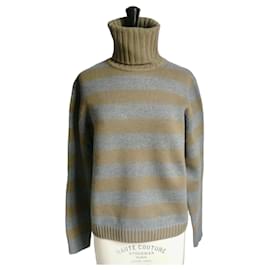 Christian Dior Herren Rollkragenpullover Gestreift