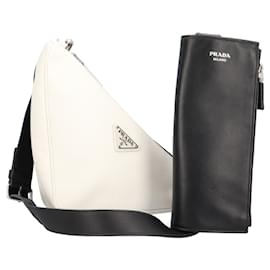 Borsa a tracolla doppia Triangle Prada