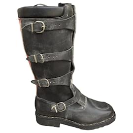 Botas de moto Paraboot Parasouple en cuero negro