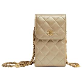 Chanel Métiers d'Art 2023 Dakar Borsa a Tracolla Pelle Dorata