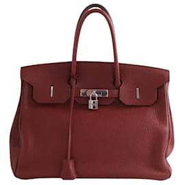 Birkin 35 Handtasche bordeaux - Hermès