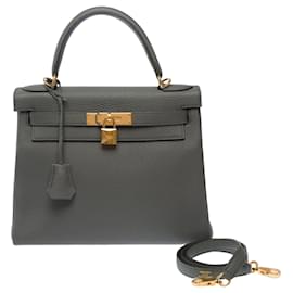 Hermès Borsa HERMES Kelly 28 in Pelle Grigia - 103696