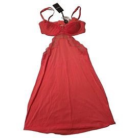 Emporio Armani Completo Lingerie in Pizzo - Corallo
