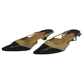 Zapatos slingback bicolor Chanel de piel