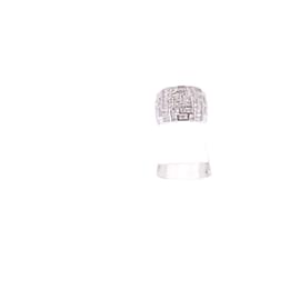 Anello "Ice" argentato e strass - APM Monaco