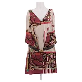 Gucci Abito in seta con stampa multicolore