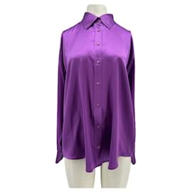 Camicia di seta viola - DMN