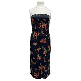 Vestido floral Rouje negro de viscosa