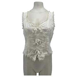 Top de lino blanco Reformation