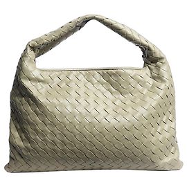 Bottega Veneta Sac à bandoulière en cuir Hop Intrecciato vert sauge