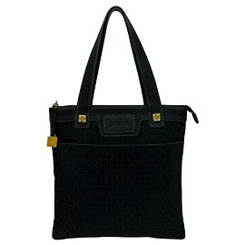Loewe Anagram Muster Canvas Leder Tote Bag
