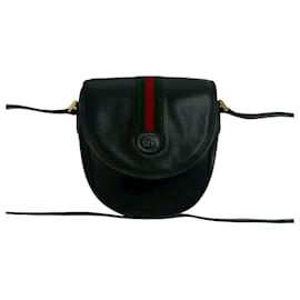 Gucci Vintage Sherry Line GG Logo Leder Schultertasche