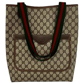 Gucci Vintage Sherry Line GG Logo Ledertasche