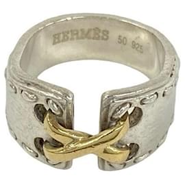 Hermès Mexico Ring Silber und 18K Gelbgold