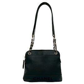 Bolso de hombro Chanel Vintage en piel caviar