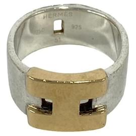 Bague Hermès Hercules en Argent et Or Jaune 18K