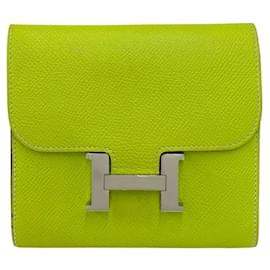 Portafoglio bi-fold Hermes Constance Compact in pelle Veau Epsom - Hermès