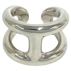 Bague à anneau Silver Band Osmos GM Hermes - Hermès