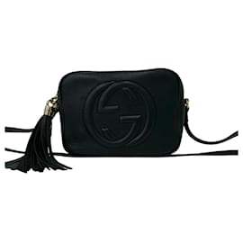 Mini borsa a tracolla in pelle Gucci Soho Interlocking G con nappa